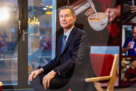 Jeremy Hunt UK Chancellor of the Exchequer holds a series of media interviews