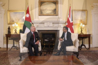 The Prime Minister Rishi Sunak meets with the King of Jordan