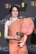 77th British Academy Film Awards, Press Room, Royal Festival Hall, London, UK - 18 Feb 2024