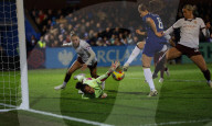 Barclays Women's Super League match between Chelsea FC and Manchester City at Kingsmeadow, Kingston upon Thames, UK.