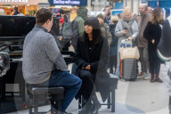 Claudia Winkleman films Channel 4’s The Piano series London, UK.