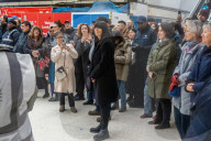 Claudia Winkleman films Channel 4’s The Piano series London, UK.