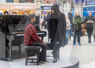 Claudia Winkleman films Channel 4’s The Piano series London, UK.