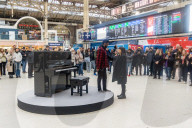 Claudia Winkleman films Channel 4’s The Piano series London, UK.