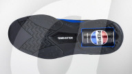Giant sneaker with hidden chamber to store a mini Pepsi can