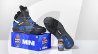 Giant sneaker with hidden chamber to store a mini Pepsi can