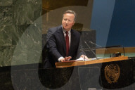 Foreign Secretary David Cameron at the United Nations