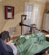 Chin strap interface controlsl a robot for disabled by head movements