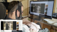 Chin strap interface controlsl a robot for disabled by head movements