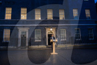Prime Minister Rishi Sunak makes a statement from Downing Street