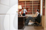 Prime Minister Rishi Sunak speaks with the Chancellor Jeremy Hunt in 11 Downing Street