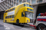 London bus crsh New Oxfords Street in London, UK.