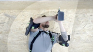 Exo skeleton that lightens overhead work