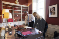Jeremy Hunt UK Chancellor of the Exchequer  leaves to deliver Budget