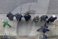 Jeremy Hunt UK Chancellor of the Exchequer  leaves to deliver Budget