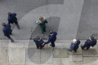 Jeremy Hunt UK Chancellor of the Exchequer  leaves to deliver Budget