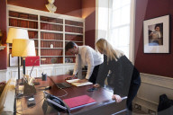 Jeremy Hunt UK Chancellor of the Exchequer  leaves to deliver Budget