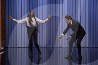 Naomi Campbell tap dances