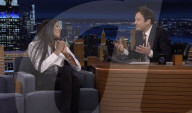 Naomi Campbell tap dances