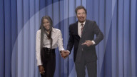 Naomi Campbell tap dances