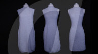 Dress can change style and fit with blow of a heat gun