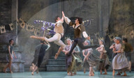 Rehearsal of Northern Ballet's Romeo & Juliet at the Leeds Grand Theatre, Leeds, UK.