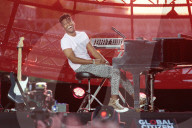 Jon Batiste performing at Global Citizen in Paris