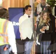 PEOPLE - Roger Federer und Frau Mirka verlassen die Vanity Fair Oscar Party