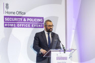 Home Secretary James Cleverly attends the 2024 Security and Policing Exhibition