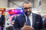 Home Secretary James Cleverly attends the 2024 Security and Policing Exhibition