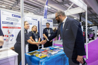 Home Secretary James Cleverly attends the 2024 Security and Policing Exhibition