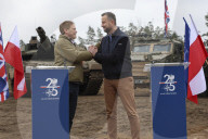 Defence Secretary Grant Shapps visits Poland