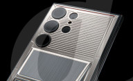 Custom mobile phone shaped like a Tesla Cybertruck