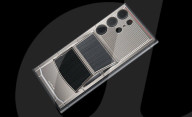 Custom mobile phone shaped like a Tesla Cybertruck