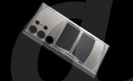 Custom mobile phone shaped like a Tesla Cybertruck