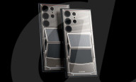 Custom mobile phone shaped like a Tesla Cybertruck