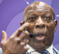 Frank Bruno at the Business Innovation Exp and Corporate Wellbeing Expo at Excel, London, UK. 