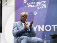 Frank Bruno at the Business Innovation Exp and Corporate Wellbeing Expo at Excel, London, UK. 