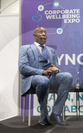 Frank Bruno at the Business Innovation Exp and Corporate Wellbeing Expo at Excel, London, UK. 