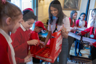 The Prime Minister's wife, Akshata Murty holds a Red Nose Day 'Lessons at 10'