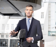 Guests depart Sunday with Laura Kuenssberg at the BBC, Broadcasting House, London, UK.