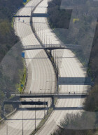 Deserted M25 motorway, UK