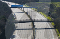 Deserted M25 motorway, UK