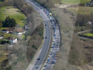 Deserted M25 motorway, UK