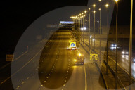 Deserted M25 motorway, UK