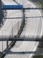 Deserted M25 motorway, UK