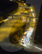 Deserted M25 motorway, UK