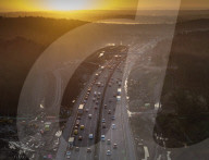 M25 re-opens in Wisley, UK.
