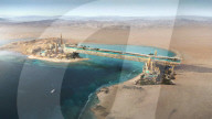 New tourism resort on bridge with giant infinity pool