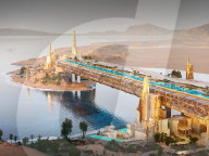 New tourism resort on bridge with giant infinity pool